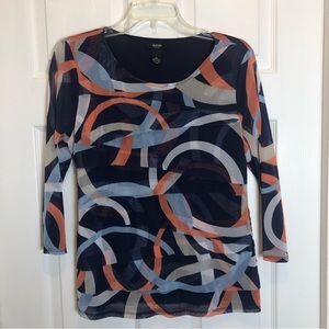 Alfani Petite Lined Ruffles Front Pullover Blouse. Size PL